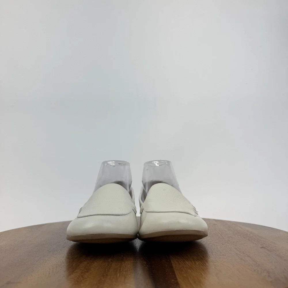 Womens Marc Fisher Docida White Leather Comfort Casual Loafers Size‎ 8.5 M GUC